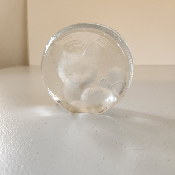 Vintage Crystal Zajecar Frosted Glass Cat Lady Kitten Paperweight Decor Cats - Picture 4 of 6